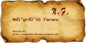 Nógrádi Ferenc névjegykártya